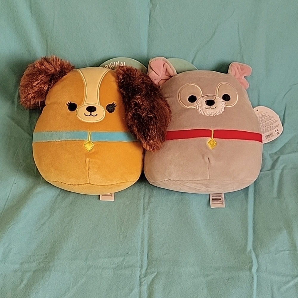🆕️ Squishmallows Disney Lady & the Tramp 8"